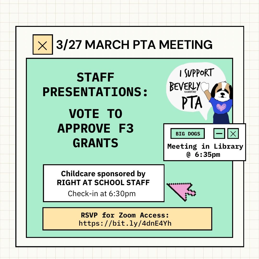 March 27th PTA Meeting 