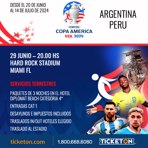 ARGENTINA VS PERU - COPA AMERICA USA 2024 - VIP HOSPITALITY