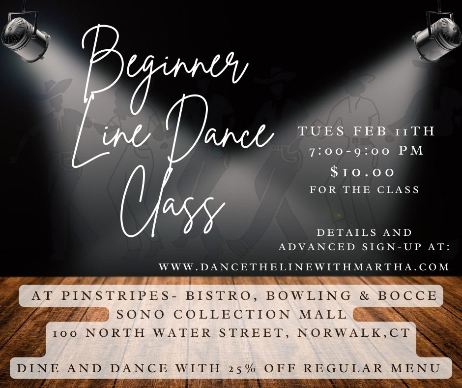 Beginner Line Dance Class at PINSTRIPES - Norwalk, SoNo Collection