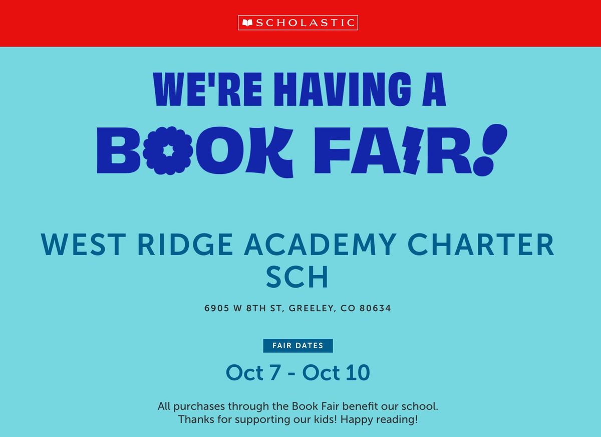 October Scholastic Book Fair