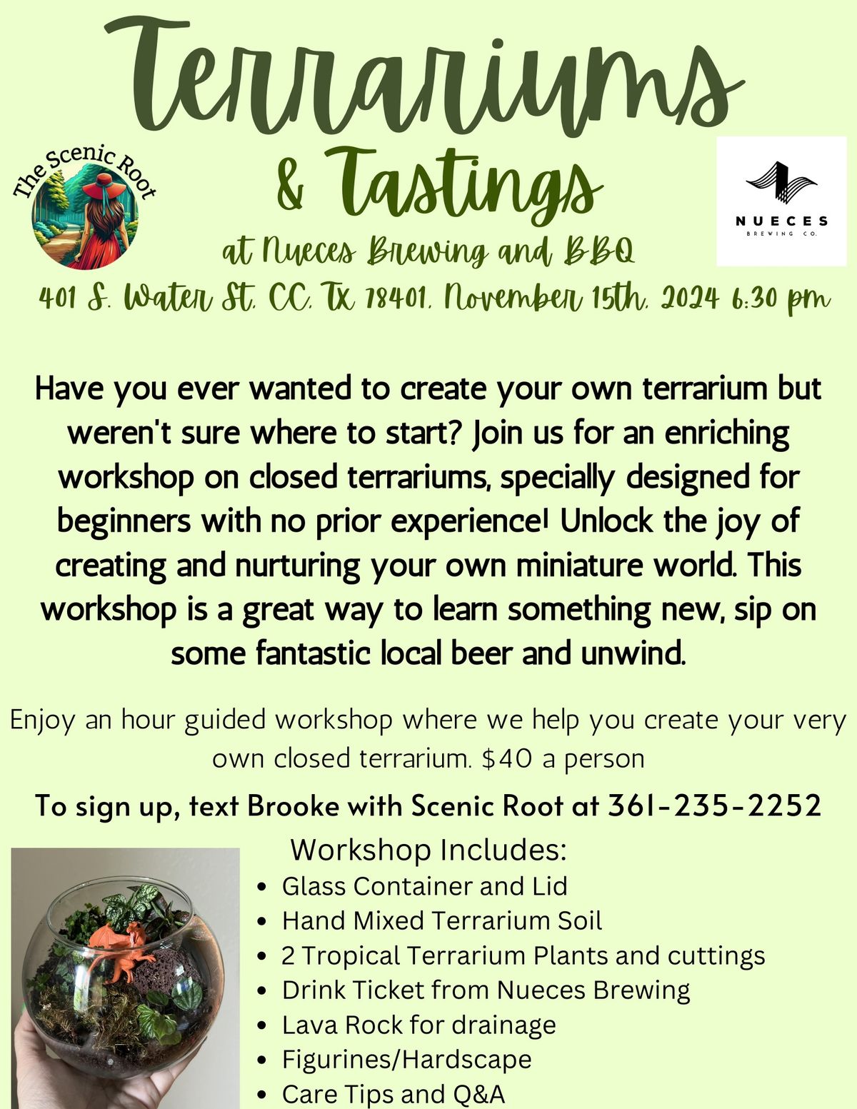 Terrariums and Tastings