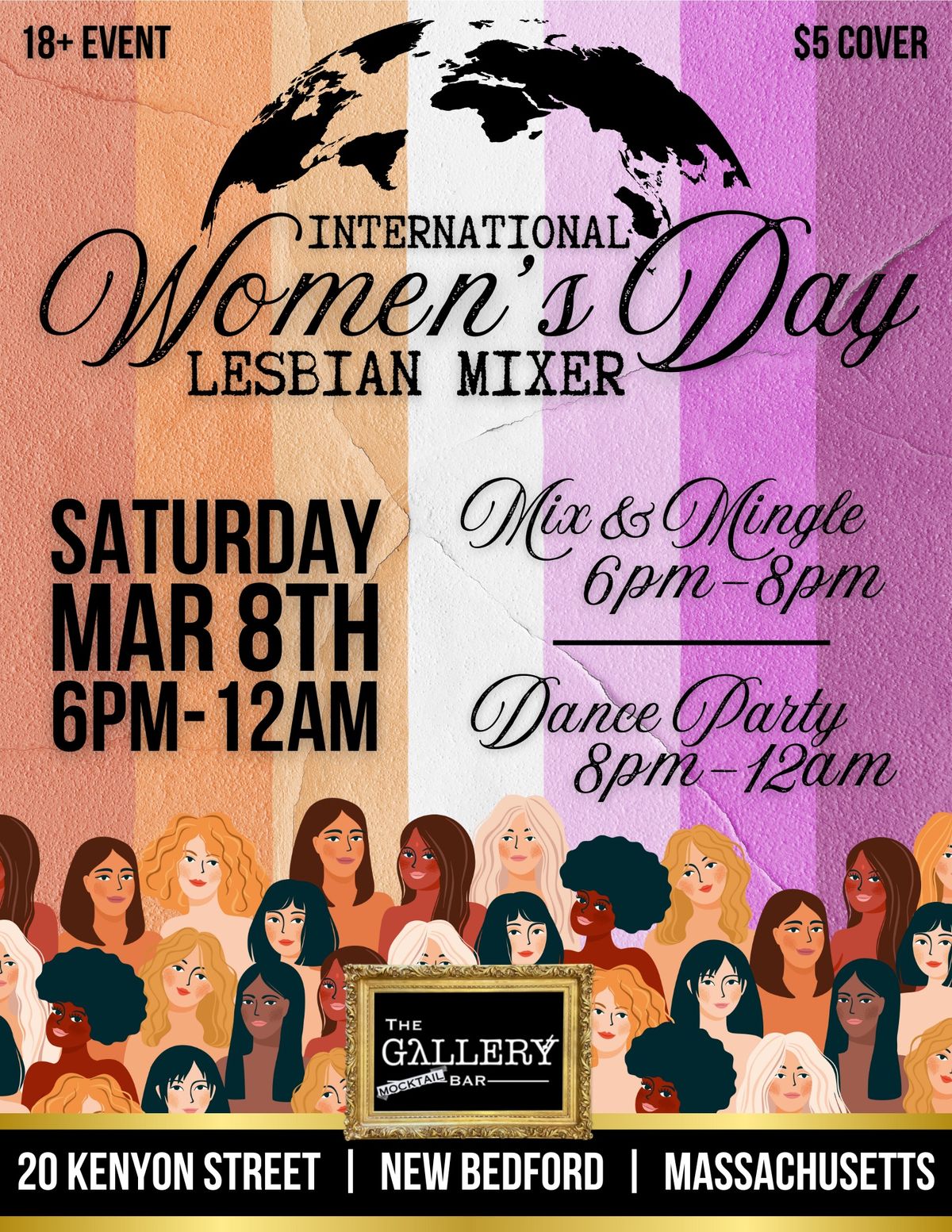 \ud83c\udf0d\ud83d\udc9c International Women\u2019s Day: Lesbian Mixer! \ud83d\udc9c\ud83c\udf0d