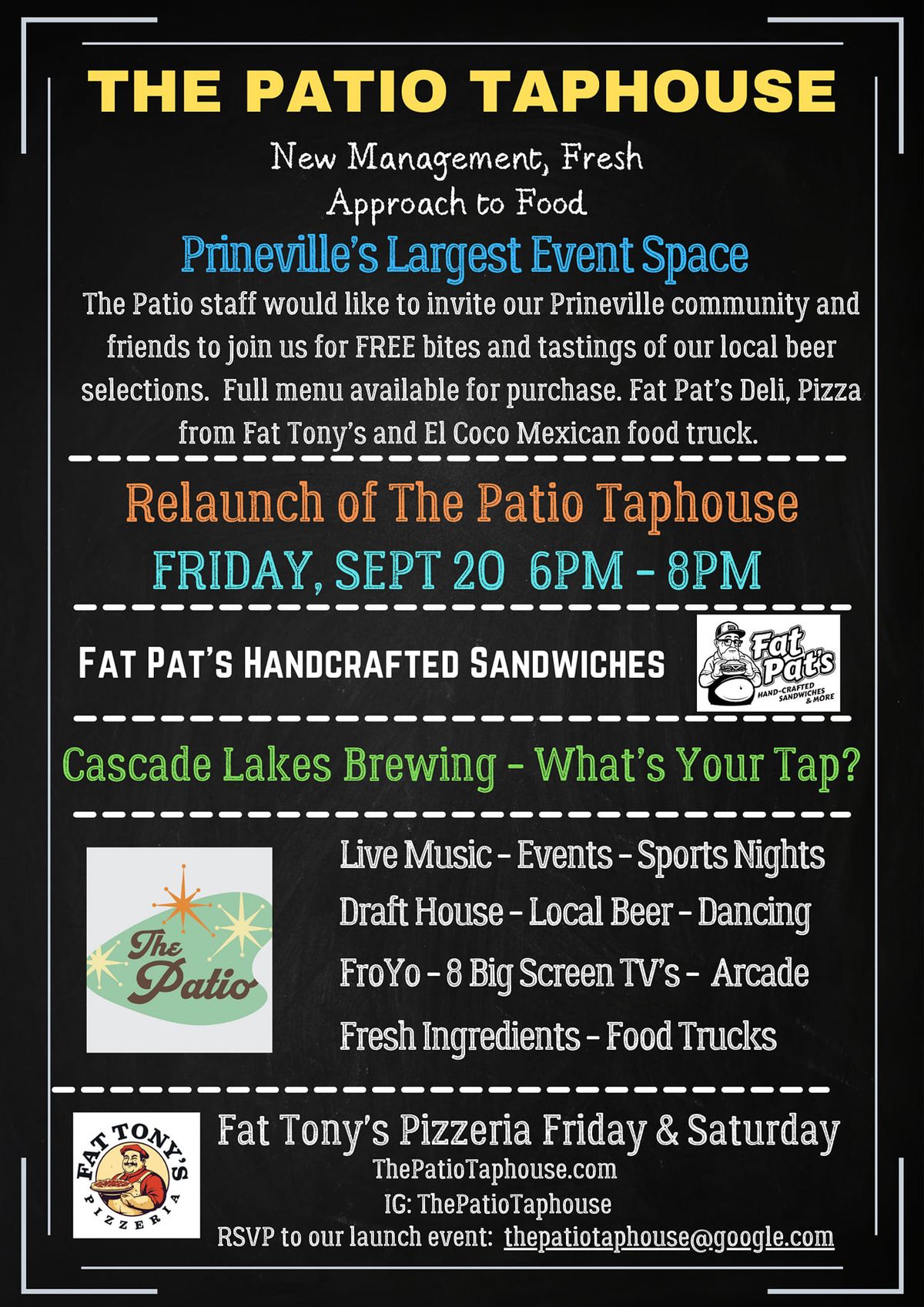 Relaunch of The Patio Taphouse