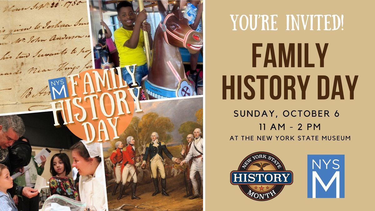 New York State History Month Family History Day  