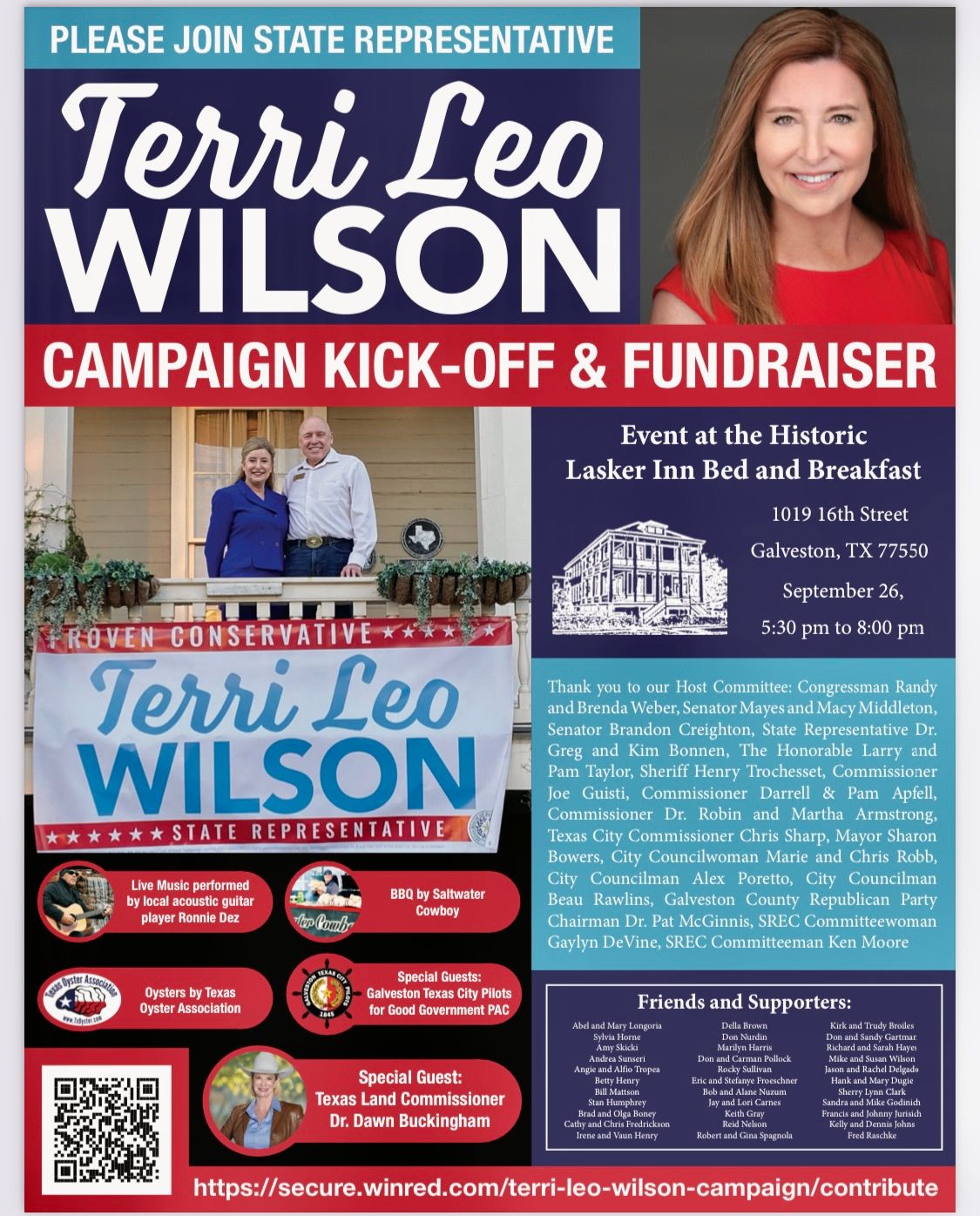 Campaign Kick-Off and Fundraiser with Special Guest Texas Land Commissioner Dawn Buckingham