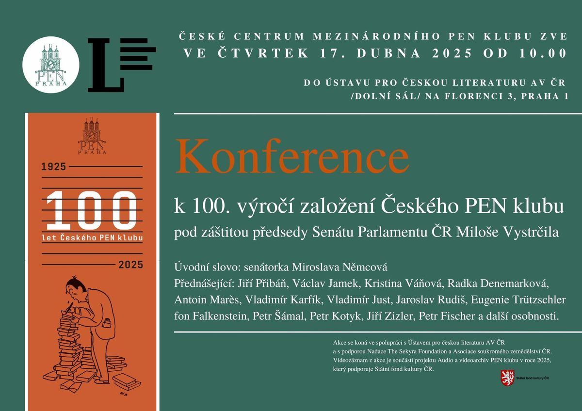 Konference ke 100. v\u00fdro\u010d\u00ed zalo\u017een\u00ed PEN klubu