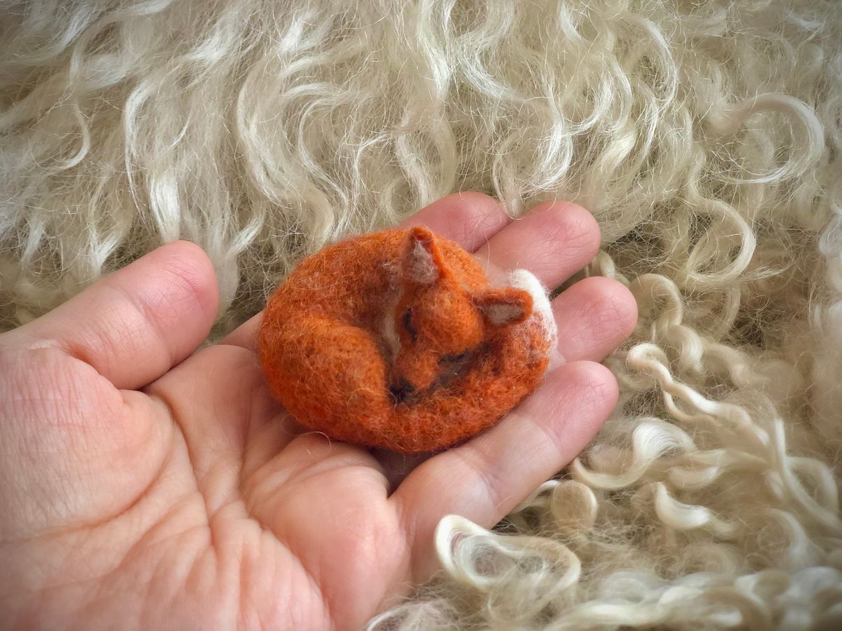 Needle Felted Fox for Beginners - $50