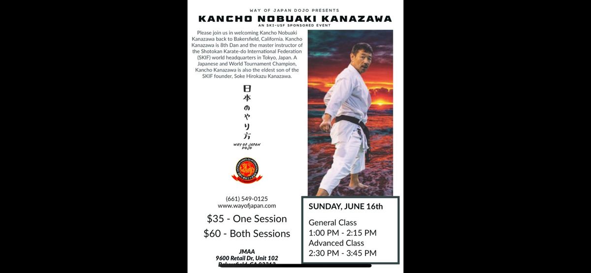 Kancho Nobuaki Kanazawa SKIF Shotokan Karate Special Seminar