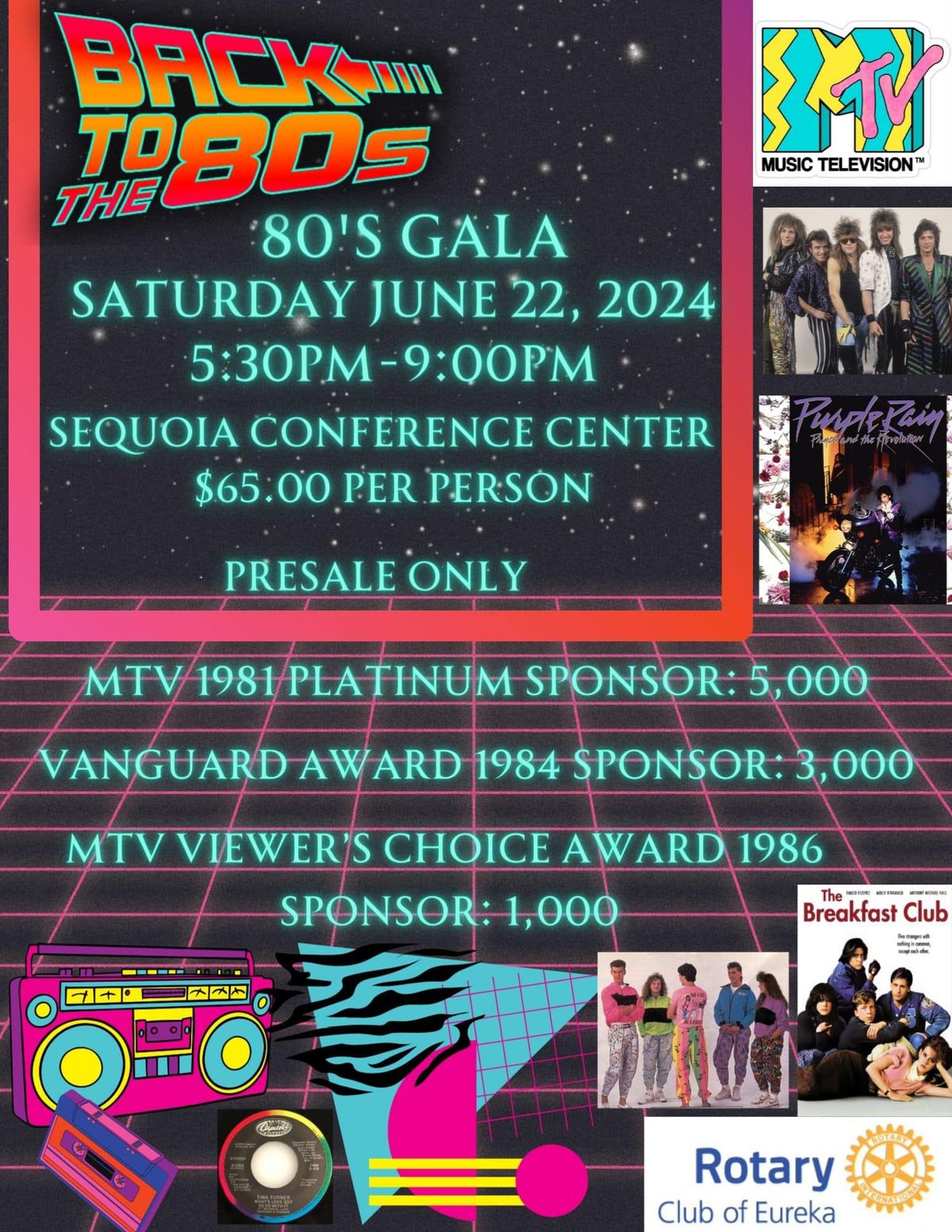 80s Gala presented by Rotary Club of Eureka