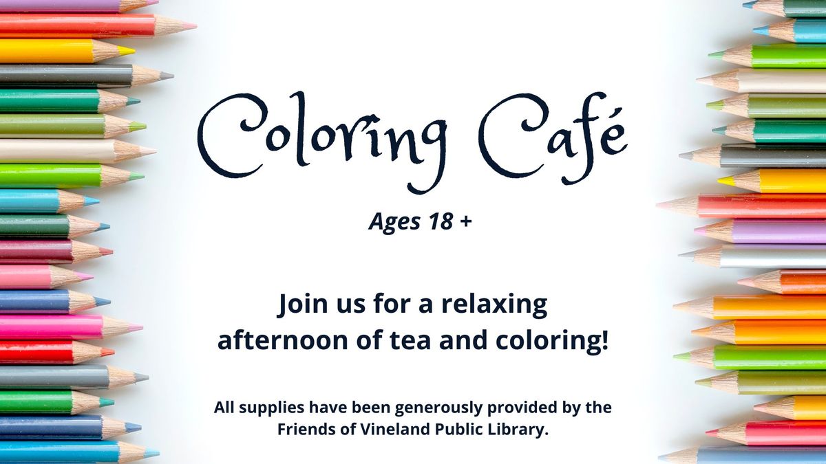 Afternoon Coloring Caf\u00e9 for Adults