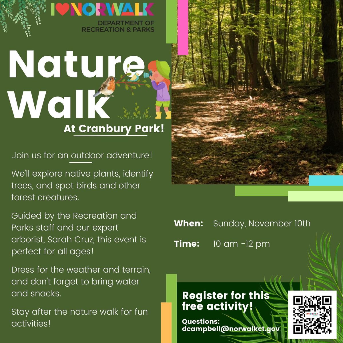 Nature Walk at Cranbury park! Free event!