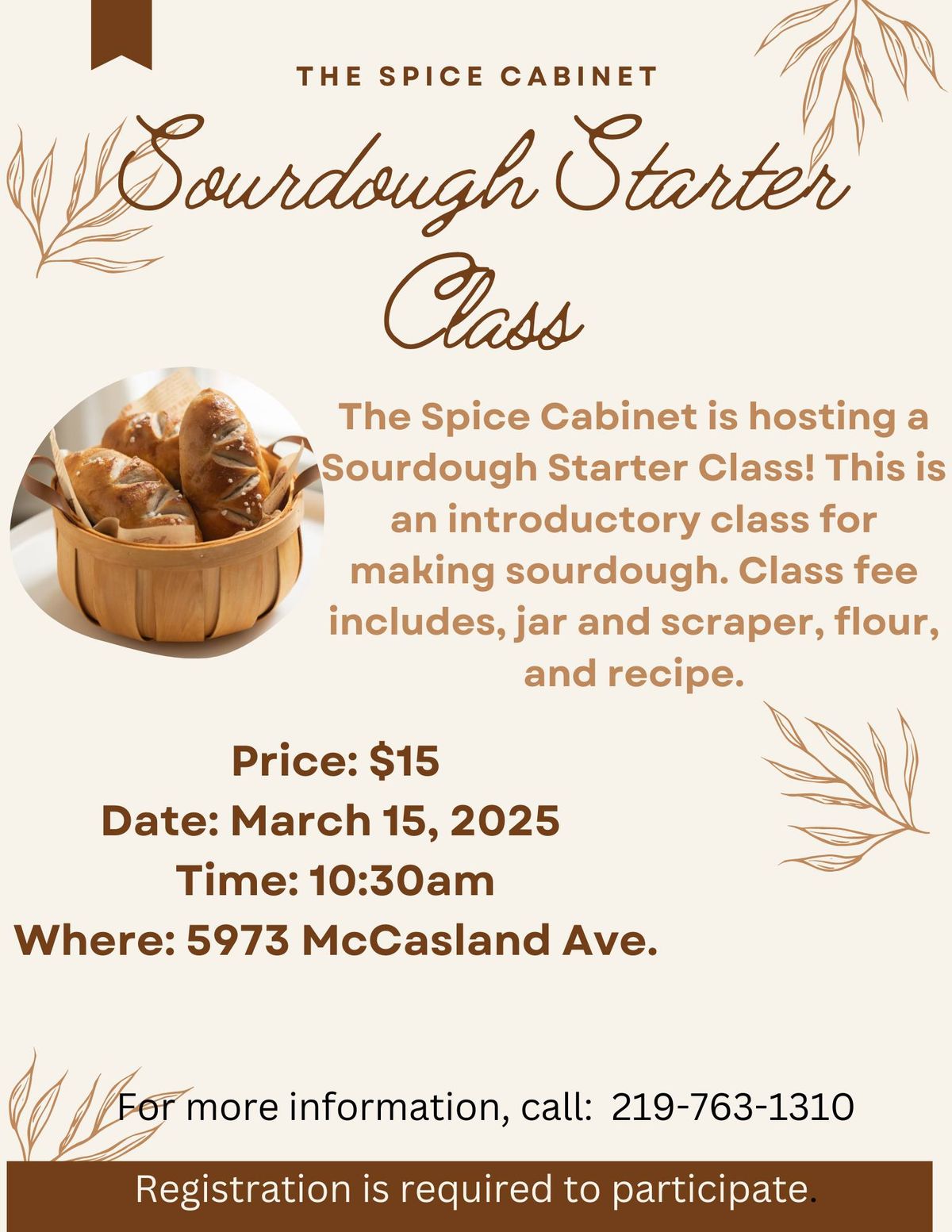 Sourdough Starter Class **FULL**