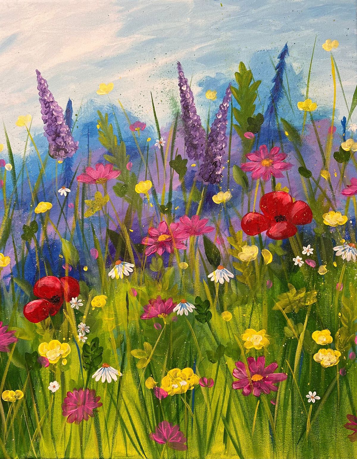 Join Brush Party with Claire to paint 'Summer of Love' in Little Brickhill