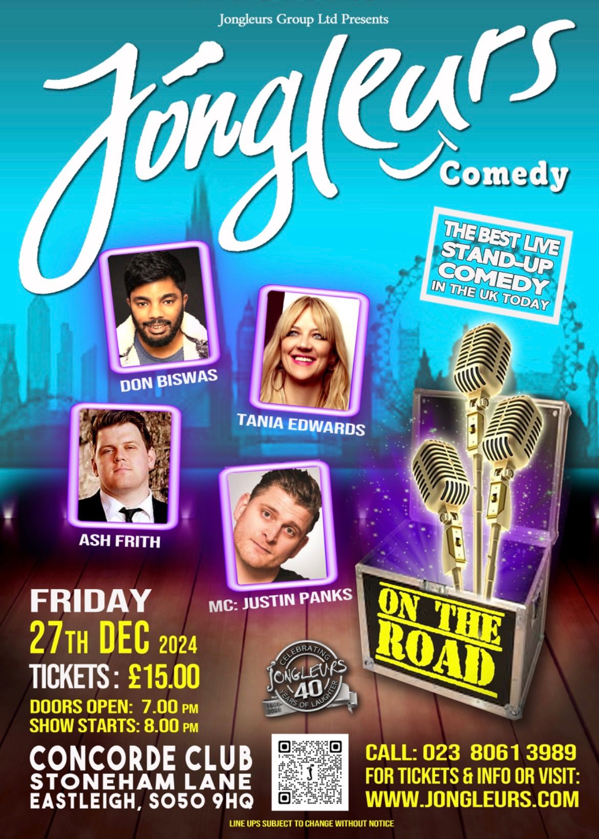 Jongleurs Comedy Club at Concord Club Eastleigh - 27th December