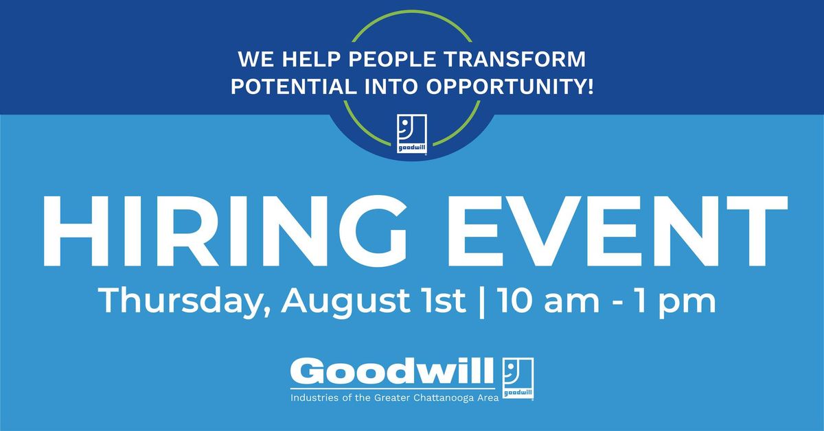 Goodwill Hiring Event