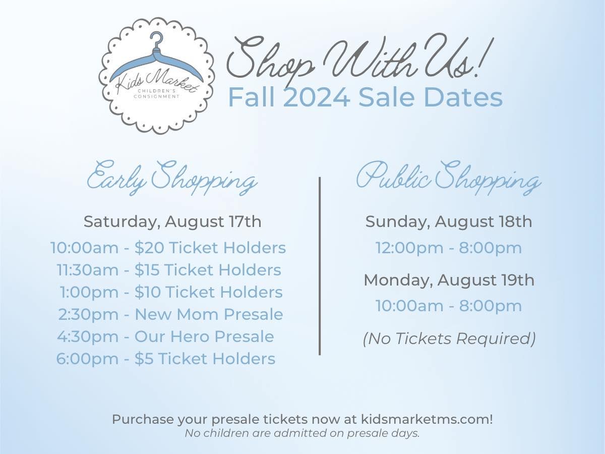 Kids Market Fall 2024 Consignment Event 