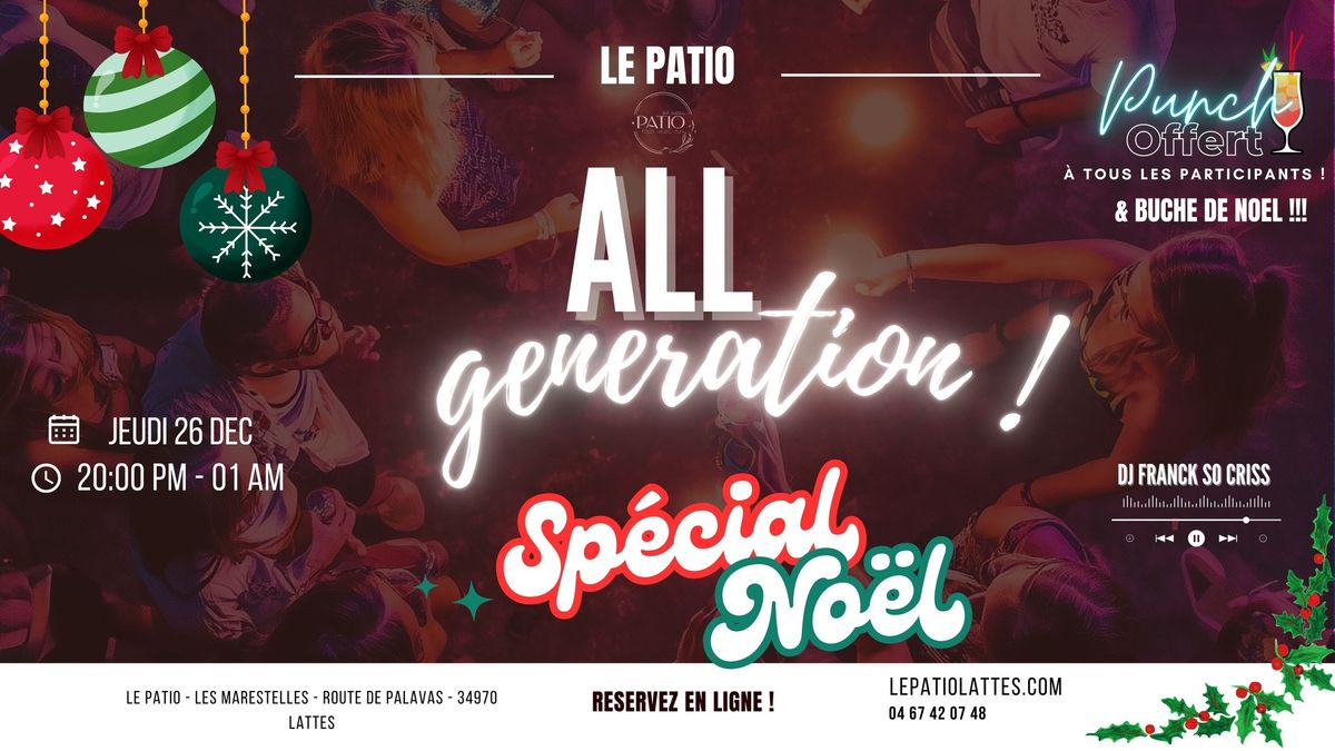 \ud83c\udf84\u2728 SOIR\u00c9E CELIBATAIRE  SP\u00c9CIALE NO\u00cbL \u2013 \u2728\ud83c\udf84 Dj Live Franck So Criss - Le Patio Lattes