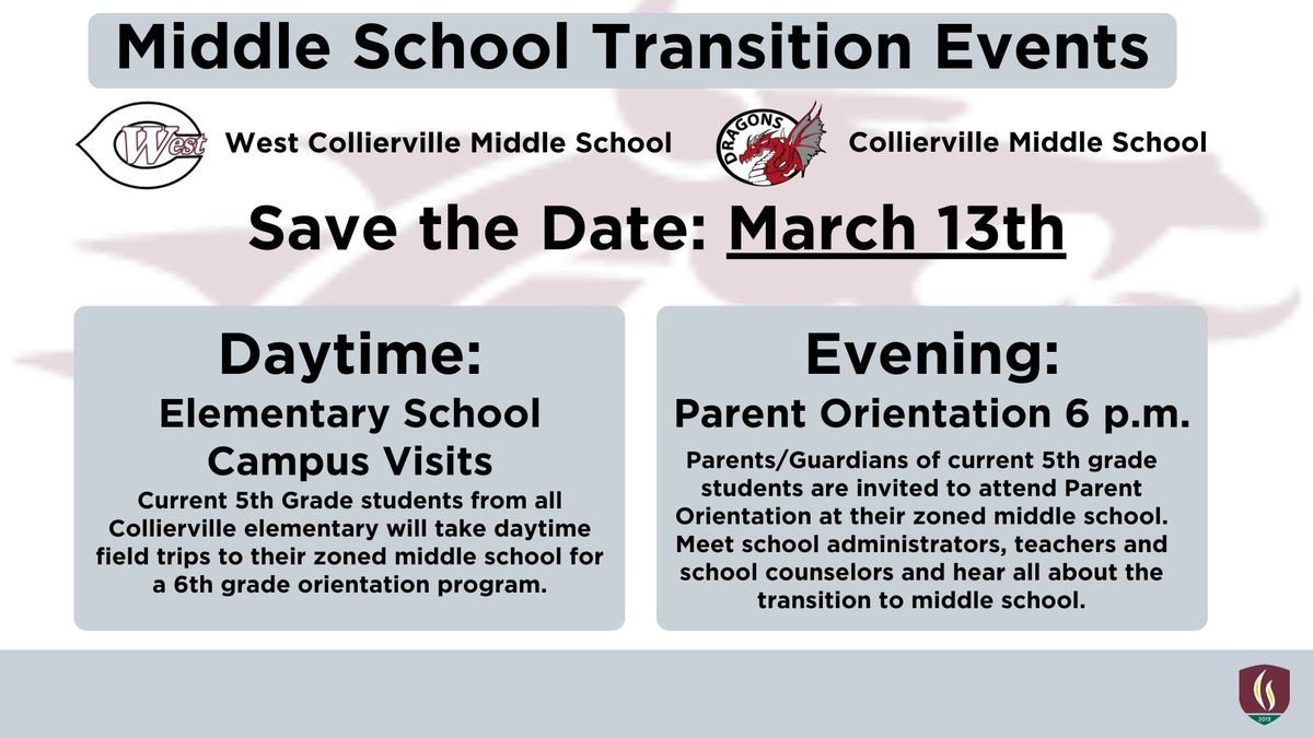 Middle School Transition Events