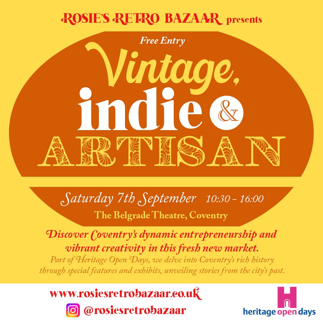 Vintage, Indie & Artisan @ Belgrade Theatre (Part of Heritage Open Days)