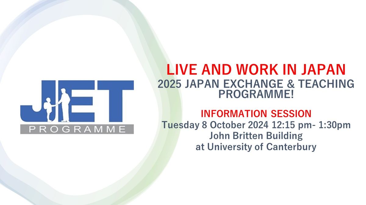 2025 JET PROGRAMME INFORMATION SESSION