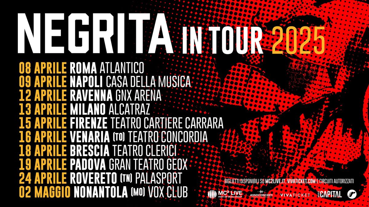 NEGRITA IN TOUR 2025 \/\/ VENARIA (TO)