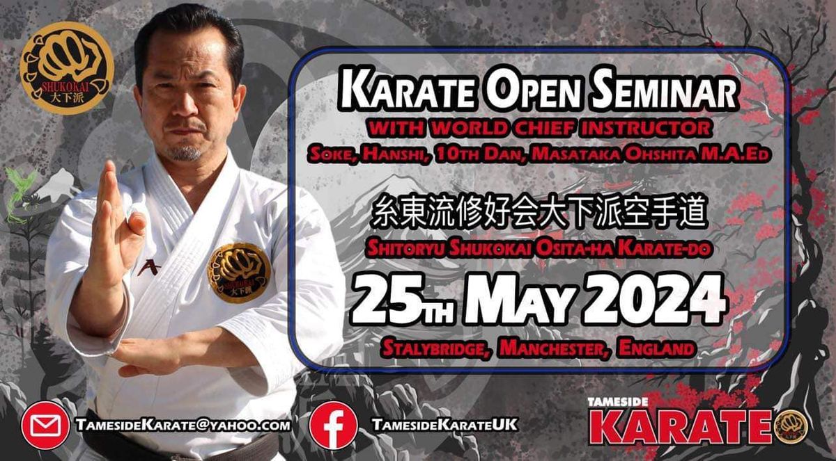 Open Karate Seminar, Soke Masataka Ohshita.  10th Dan