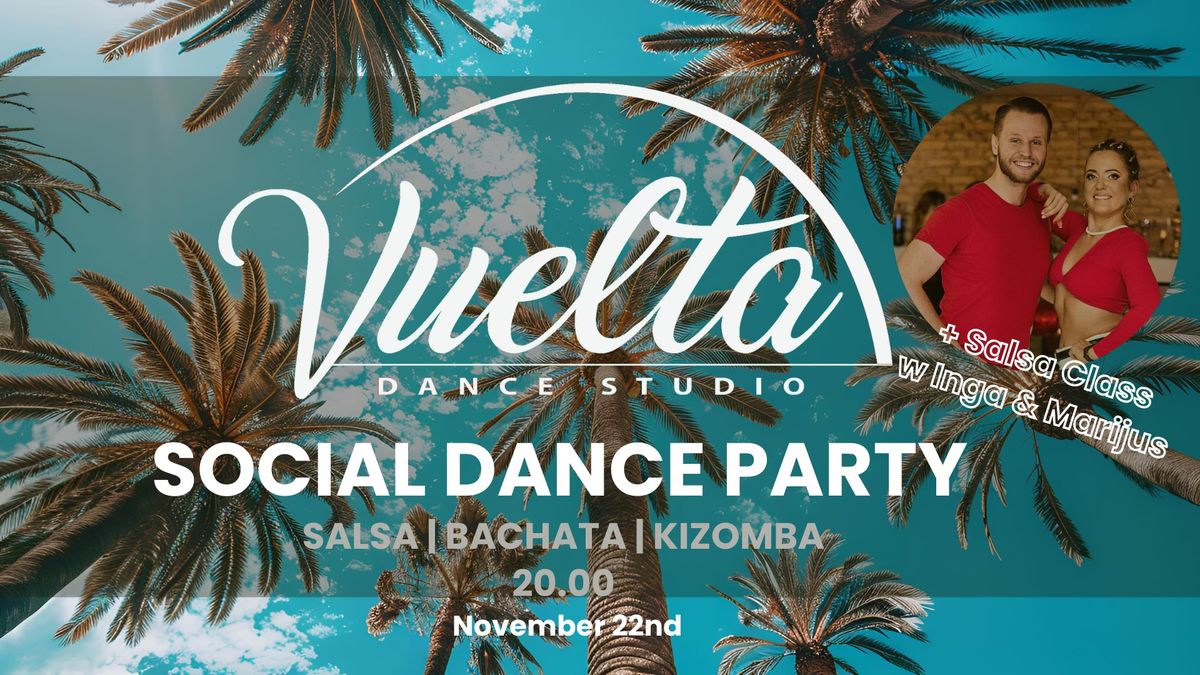 Salsa Bachata Kizomba vakar\u0117lis + pamoka 