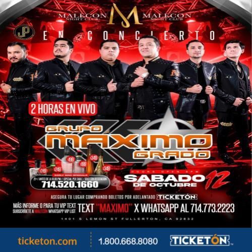 GRUPO MAXIMO GRADO EN FULLERTON 