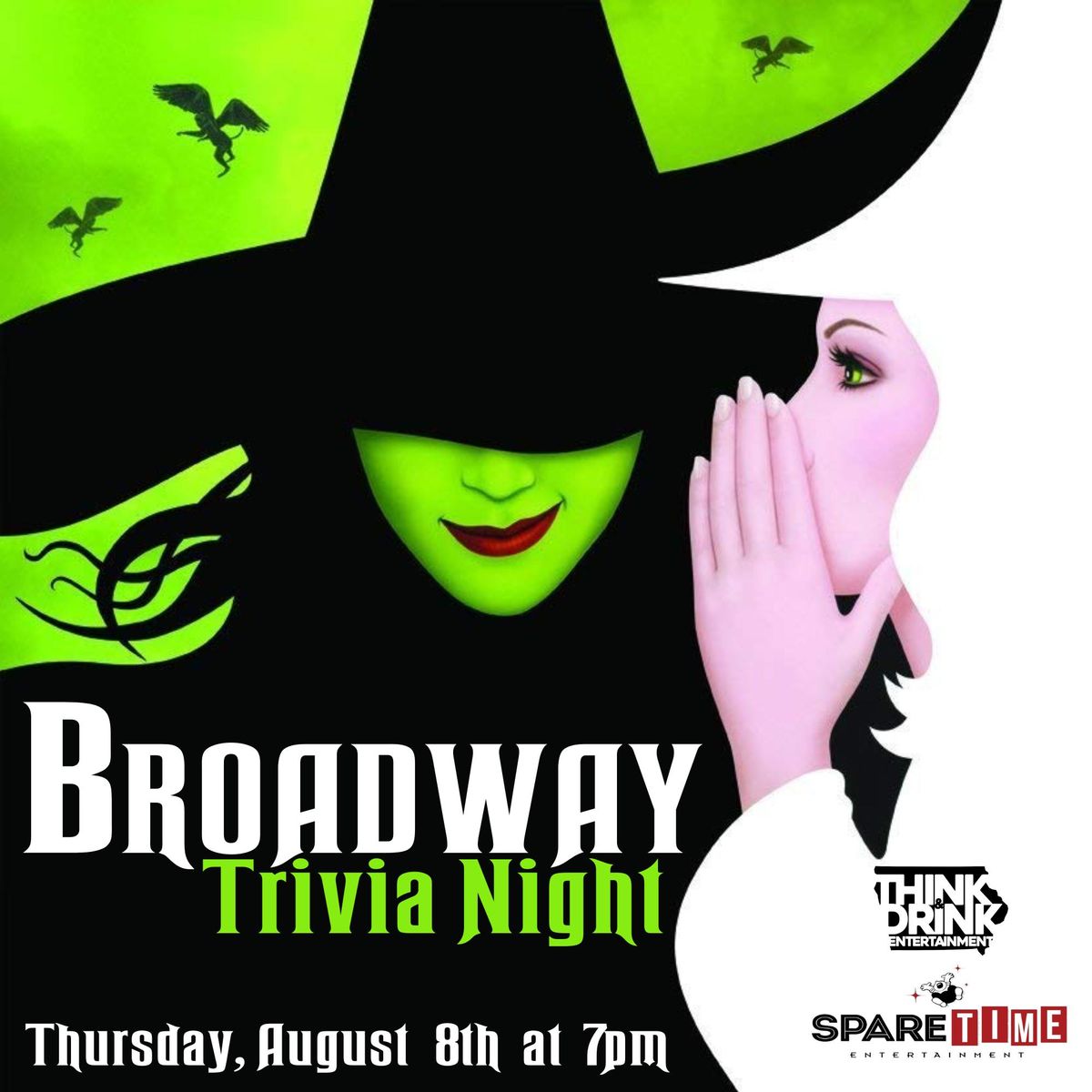 Broadway Trivia Night @ Spare Time Cedar Rapids, IA) \/ Thursday, August 8th @ 7pm