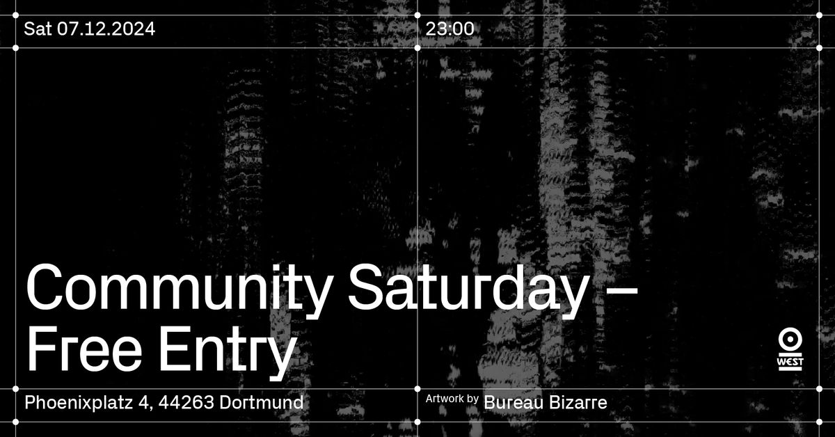 Community Saturday \u2013 Free Entry