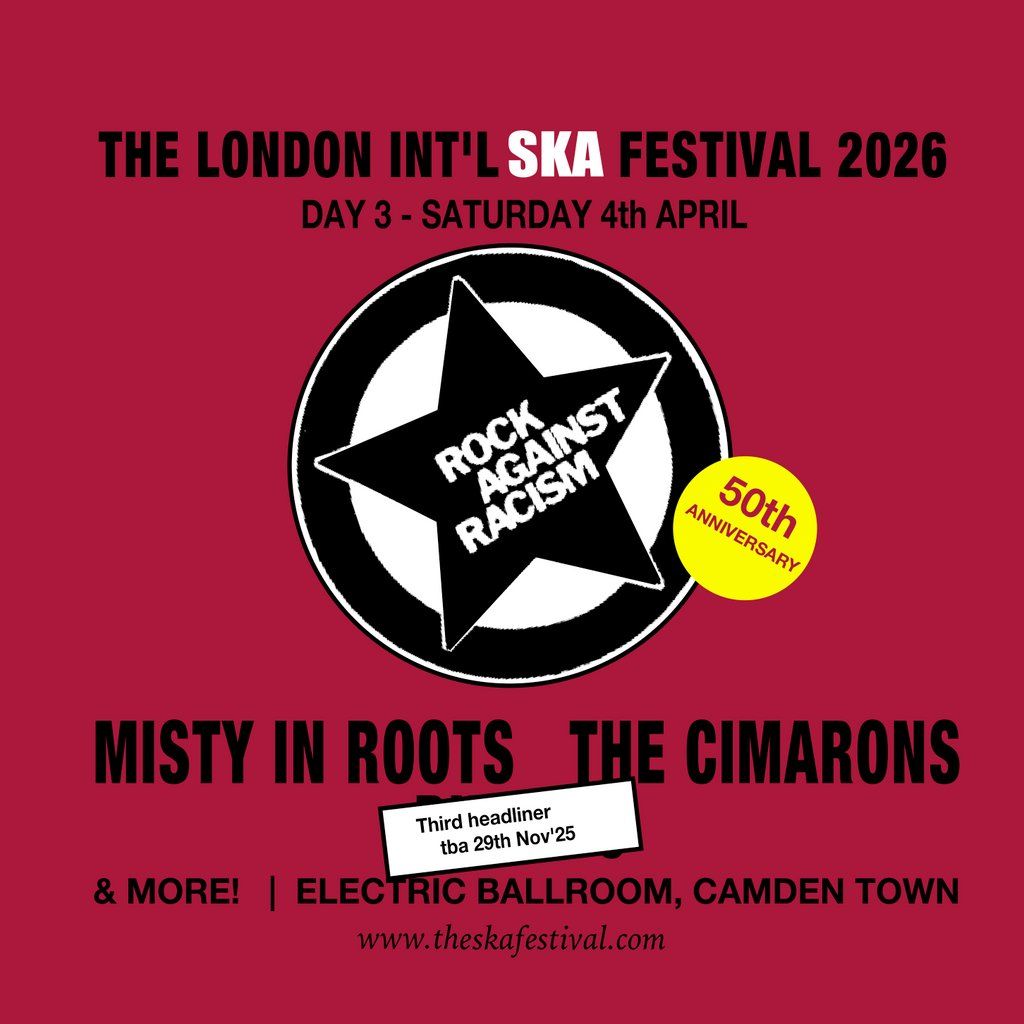 LISF2026 day 3 evening; Rock Against Racism 50 - Misty In Roots.