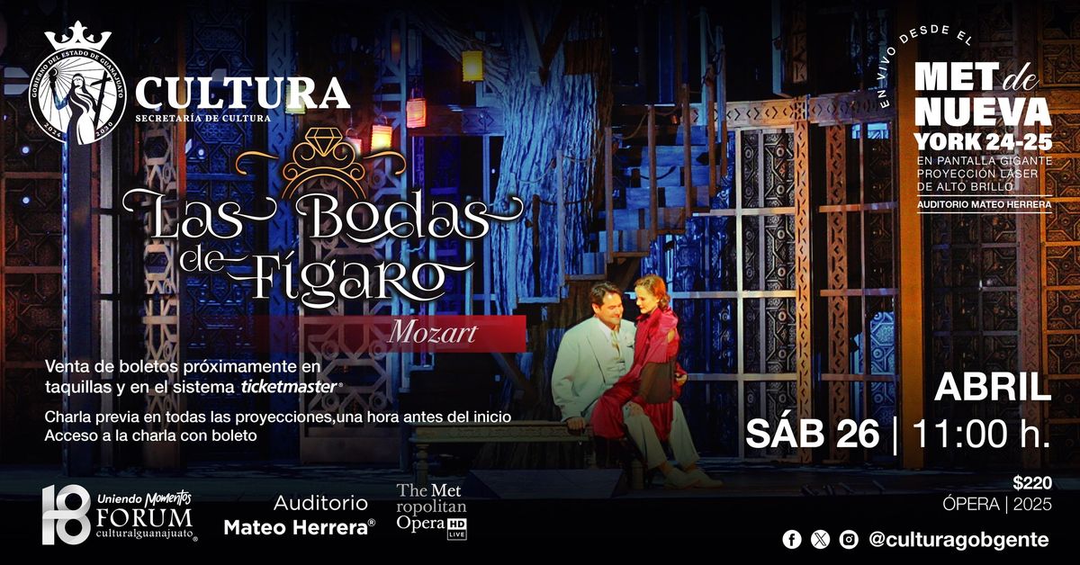 Las Bodas de F\u00edgaro, de Mozart - \u00d3pera en vivo desde el MET de Nueva York