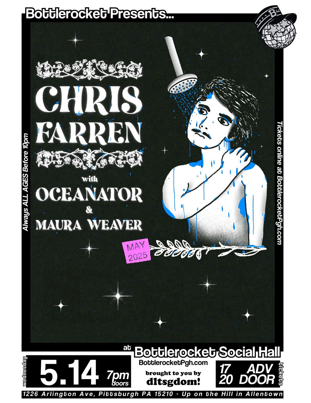 Chris Farren w\/ Oceanator + Maura Weaver at Bottlerocket Social Hall