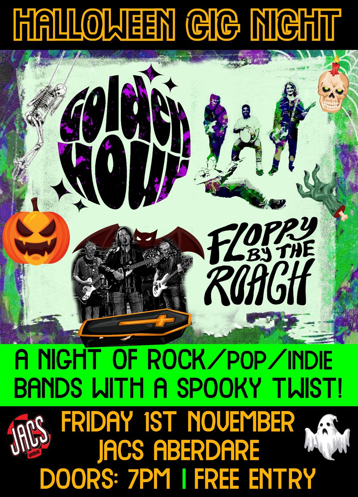 FREE ENTRY: Halloween Gig Night @ Jacs Aberdare