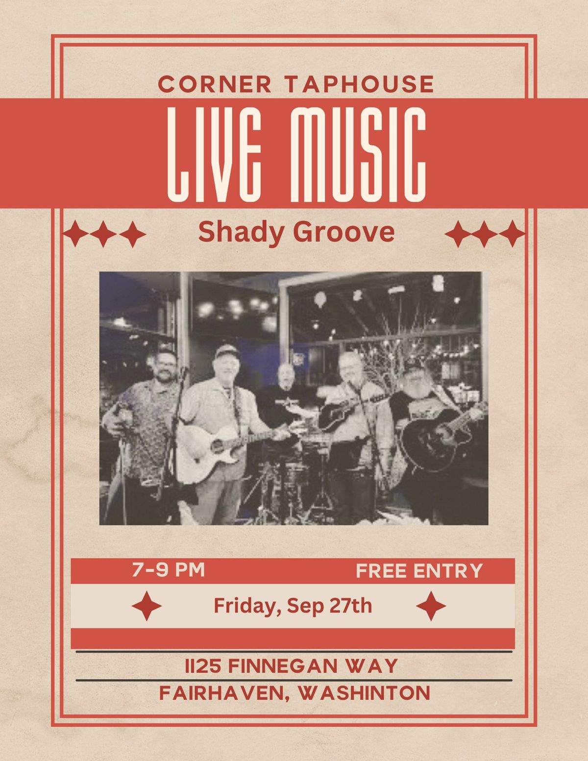 Live Music- Shady Groove