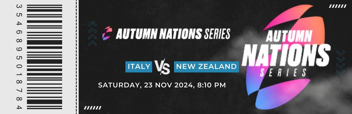 Autumn Internationals - Italy vs New Zealand