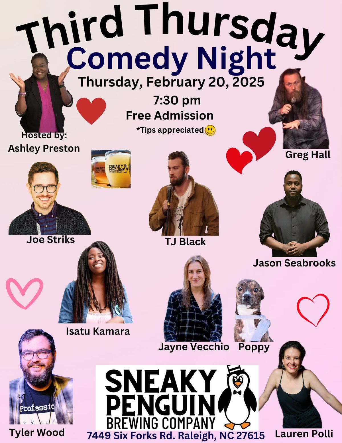 Third Thursday Comedy Night at Sneaky Penguin Brewing Company