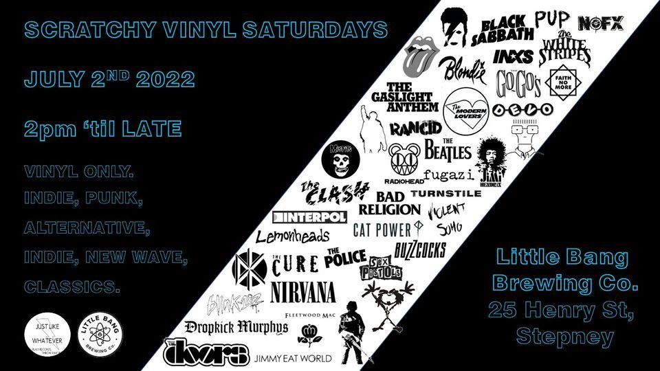 Scratchy Vinyl Saturdays - Indie, Punk & Rock n Roll Party