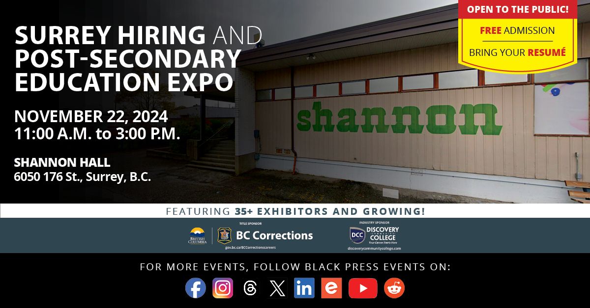 FREE Surrey Hiring & Post-Secondary Education Expo 2024