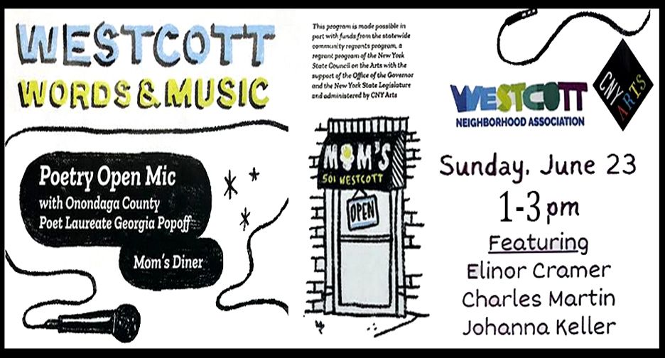 WESTCOTT WORDS & MUSIC Presents a Poetry Reading & Open Mic 