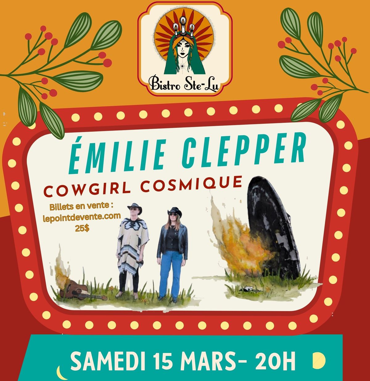 \u00c9MILIE CLEPPER - Cowgirl Cosmique live au Ste-Lu!!!!!