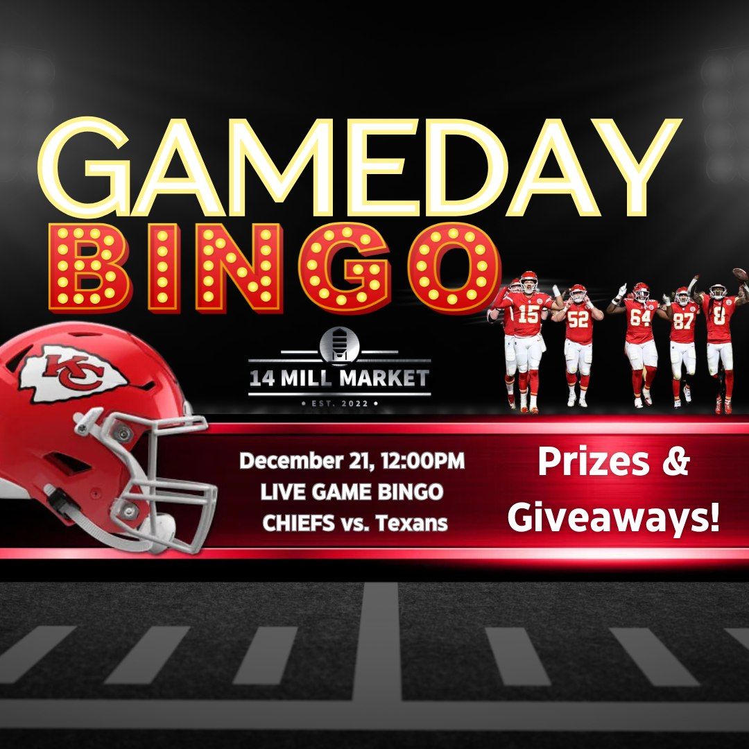 Chiefs Live Gameday Bingo - Beam N' Bingo