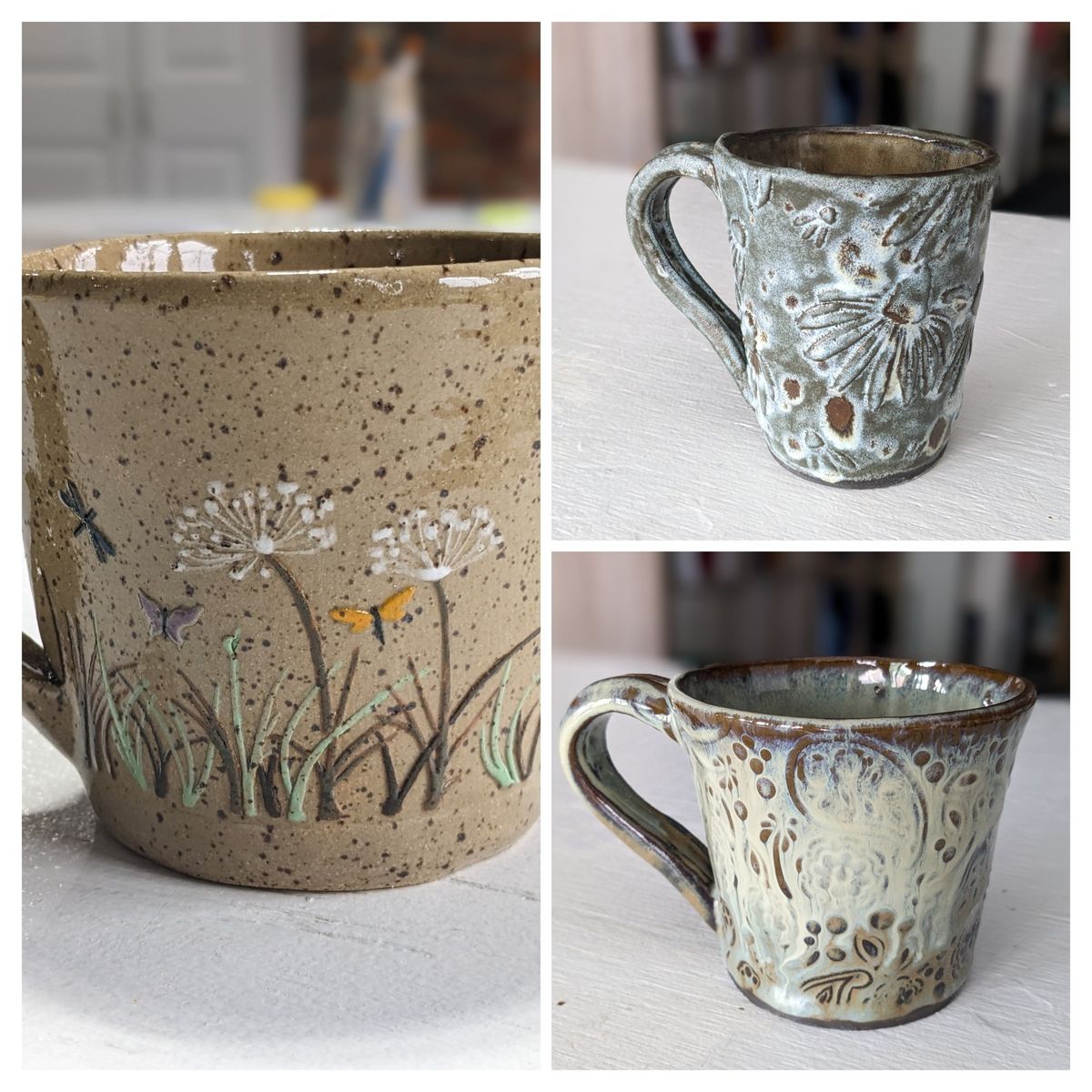 Handbuilt Stoneware Mugs