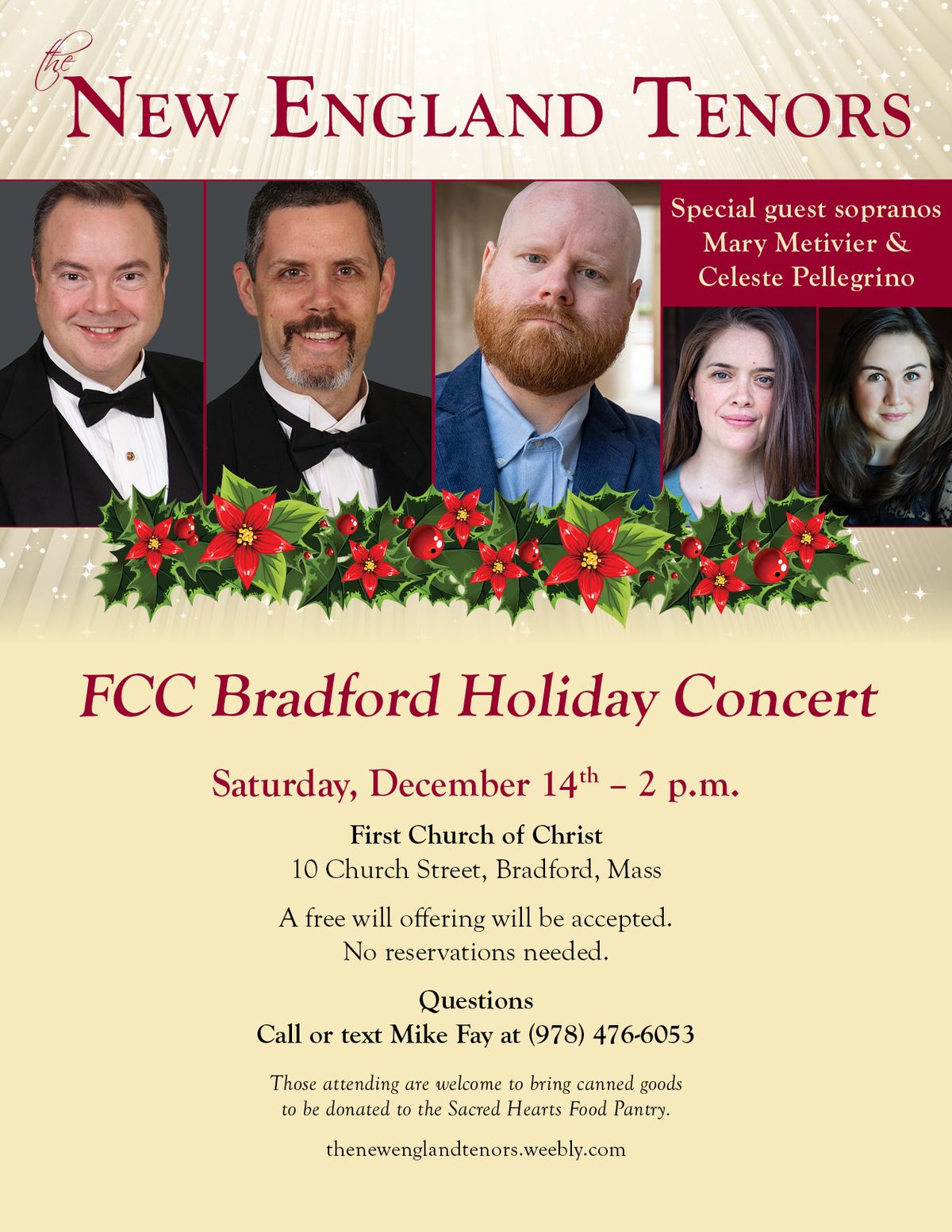 New England Tensors Holiday Concert in Bradford MA