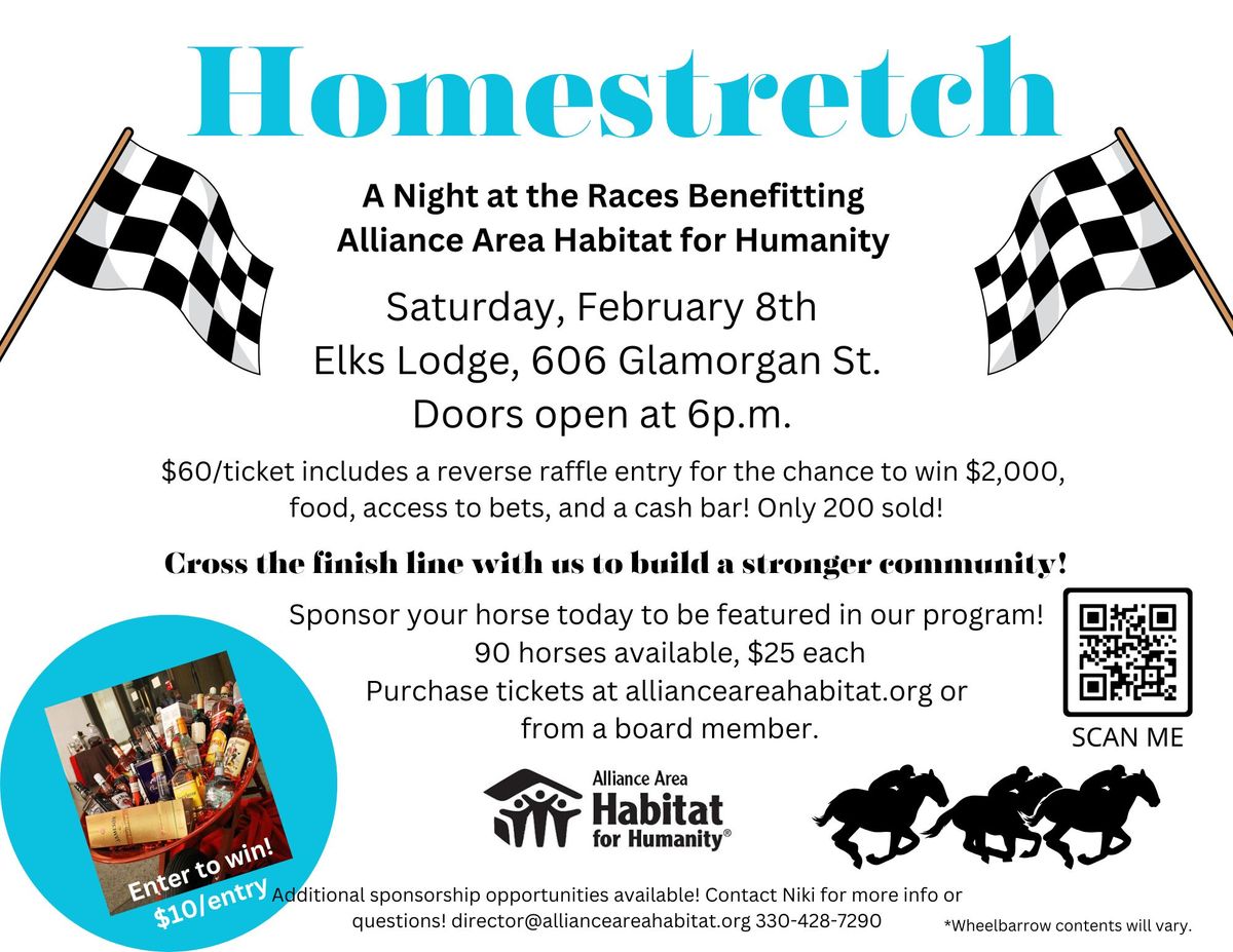 Homestretch: A Night at the Races Benefitting Alliance Area Habitat for Humanity 