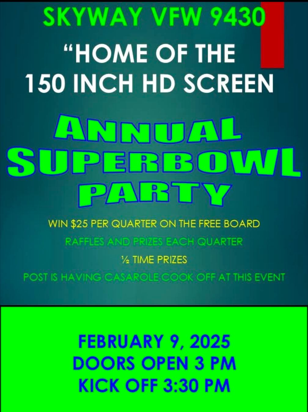 Superbowl viewing and casserole cook off