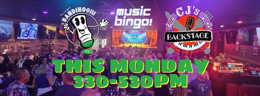 MONDAYS SUCK PRESENTS: BANDINGO MUSIC BINGO HAPPY HOUR AT CJ'S BACKSTAGE 330PM-530PM! ST PETE!