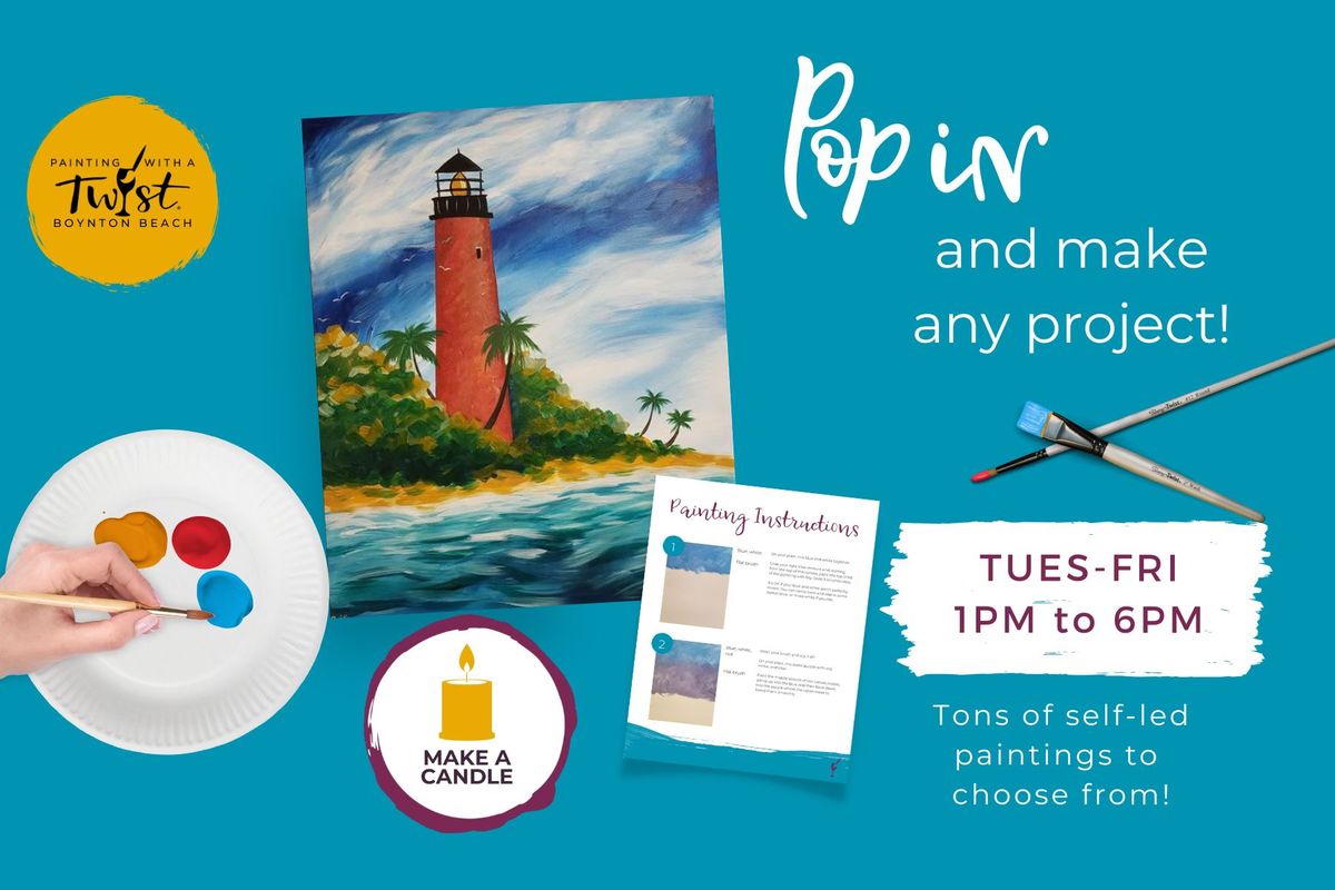 Paint and Sip: daytime Pop in & Paint