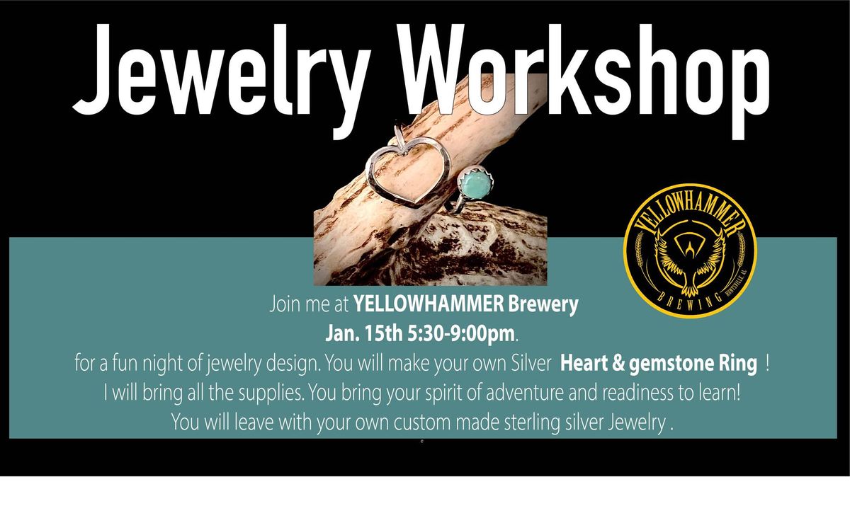 V-tine Ring Workshop PM Class @Yellowhammer Brewing Jan. 15th 5:30pm