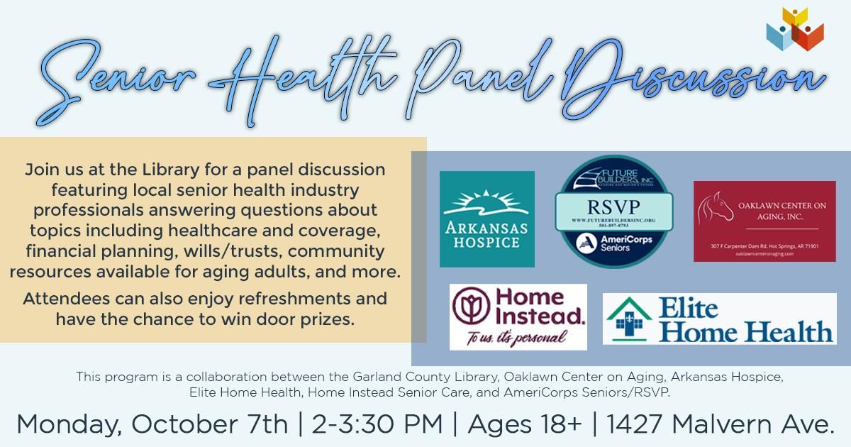 Senior Health Panel Discussion @ GCL (Free- No Registration required)